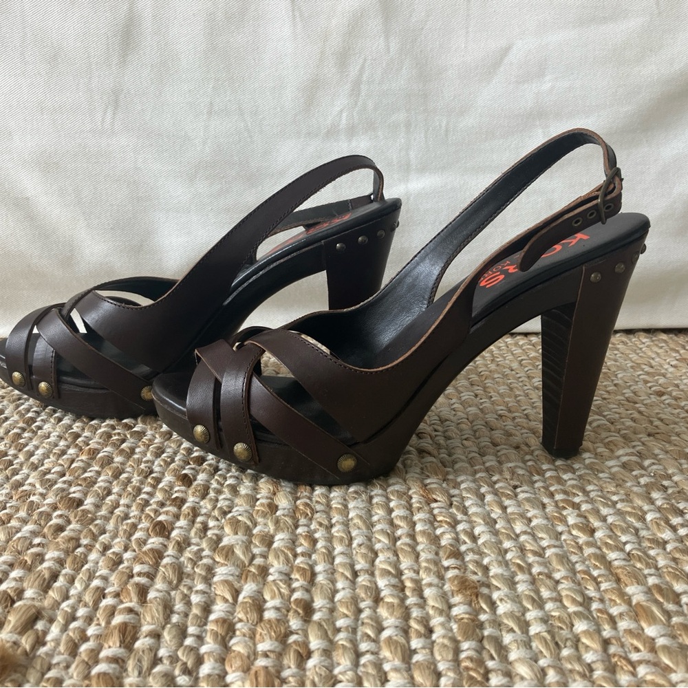 Michael Kors Dark Brown Strappy Heels